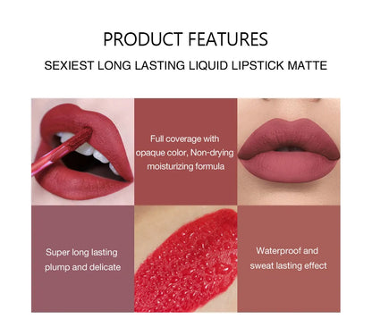 6Pcs Makeup Lipstick